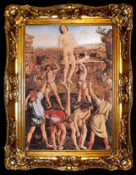 framed  Antonio del Pollaiuolo Martydom of Saint Sebastian, ta009-2